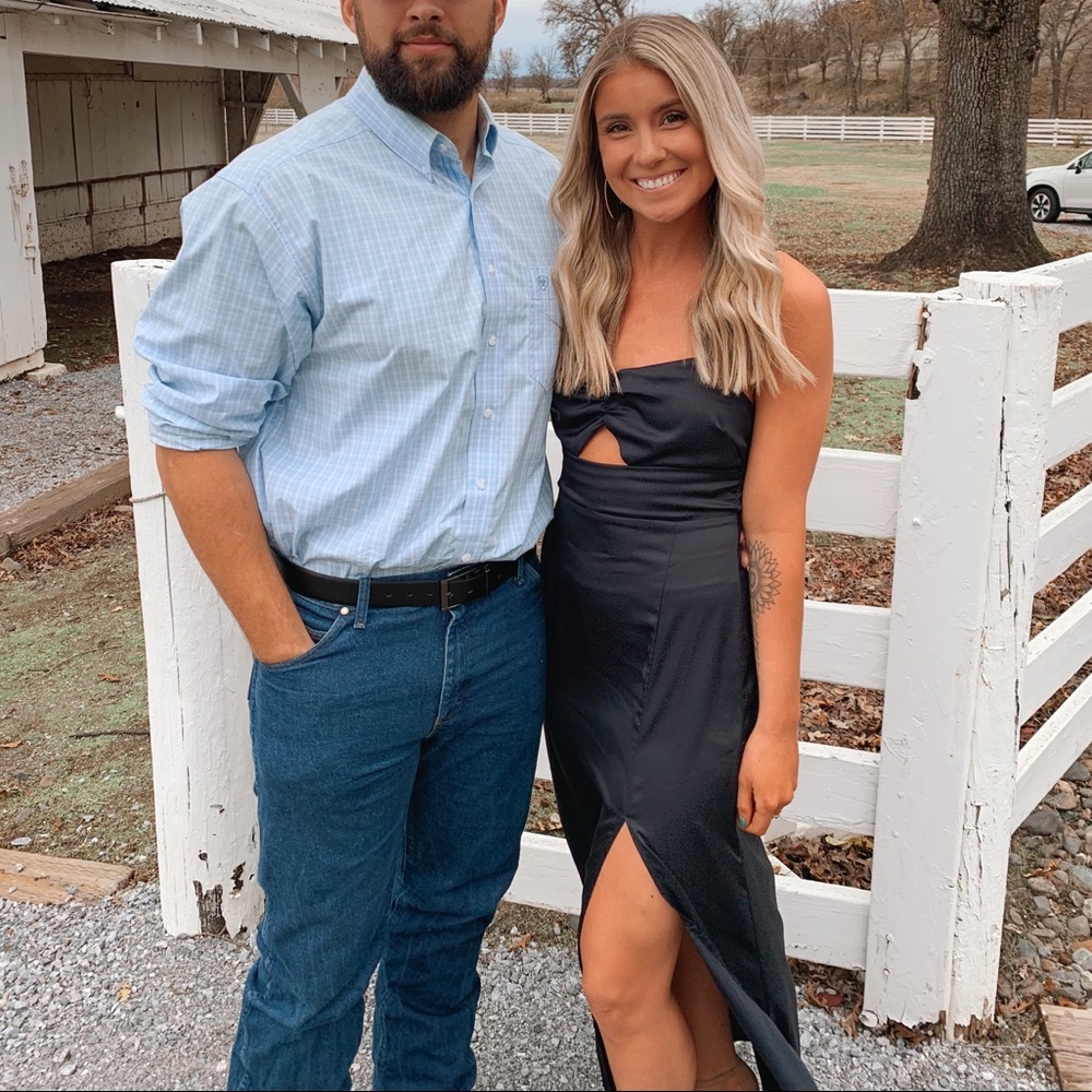Navy Lulus cut out maxi dress